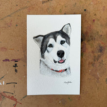 Load image into Gallery viewer, 4 x 6 Custom Watercolor Pet Portrait