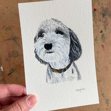 Load image into Gallery viewer, 5 x 7 Custom Watercolor Pet Portrait