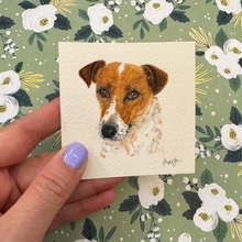 Load image into Gallery viewer, 3 x 3 Custom Watercolor Pet Portrait - Tiny Treasures