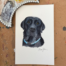 Load image into Gallery viewer, 4 x 6 Custom Watercolor Pet Portrait