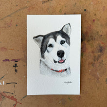 Load image into Gallery viewer, 5 x 7 Custom Watercolor Pet Portrait

