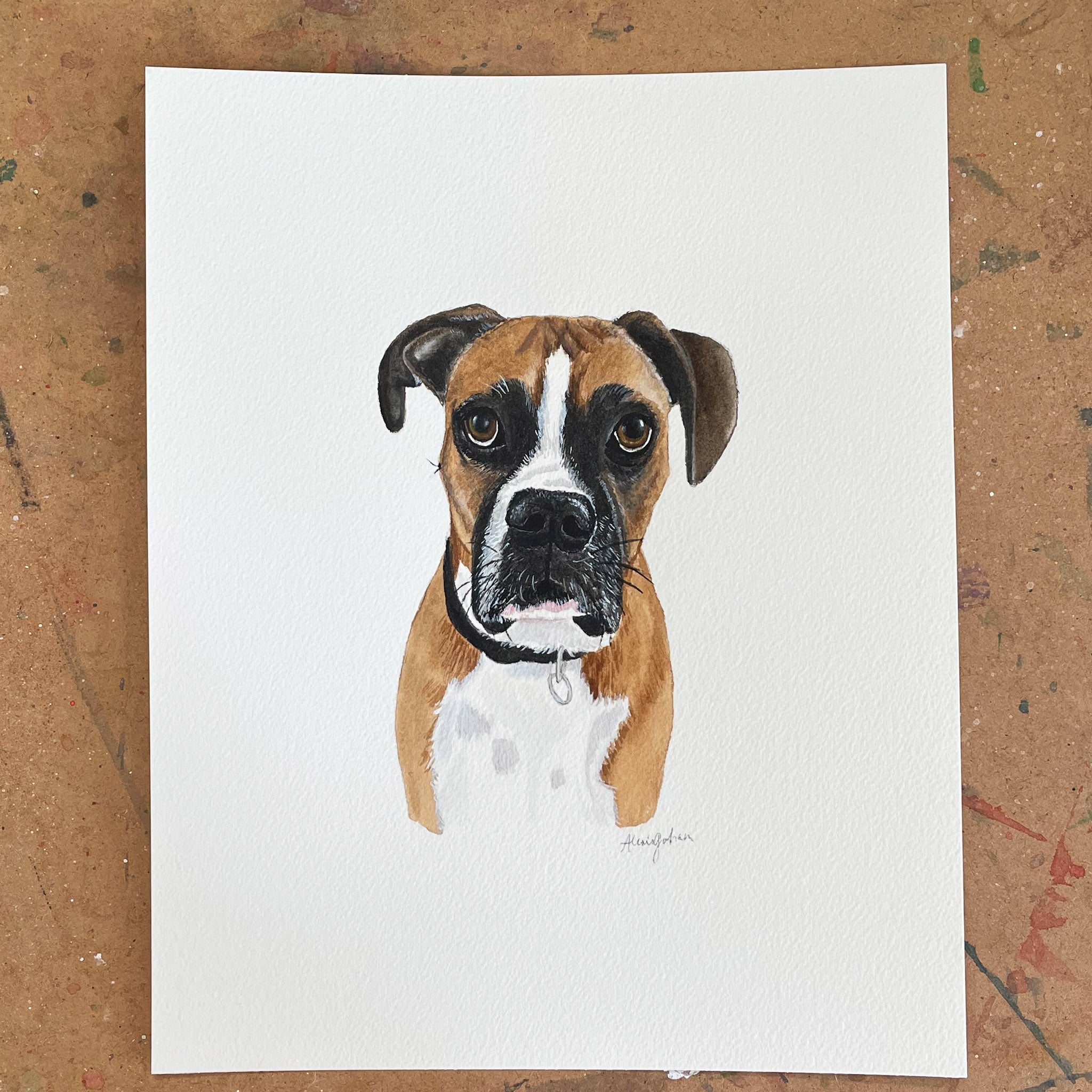 Watercolor Pet Portrait popular 8x10