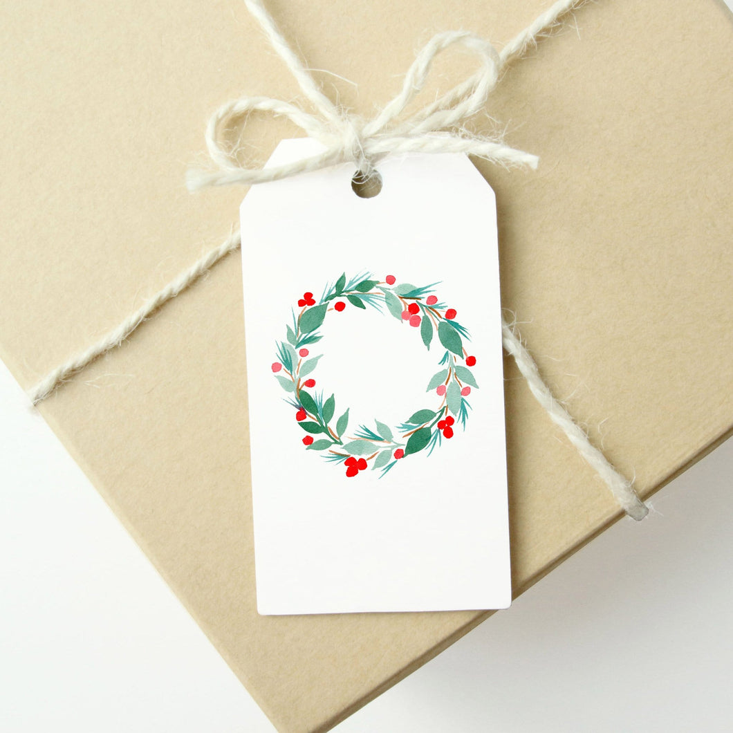 Christmas Wreath Gift Tags